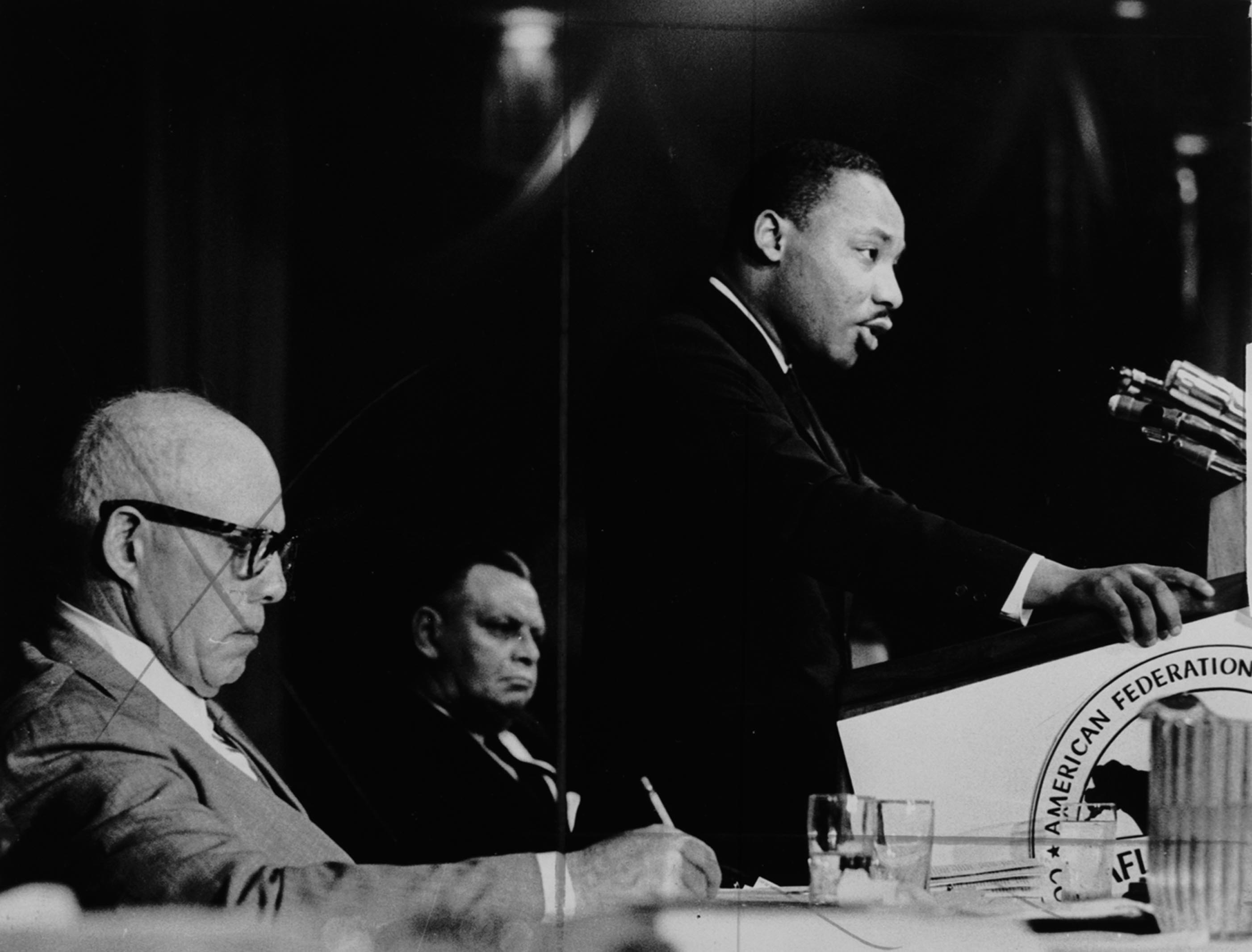 Martin Luther King Jr. speaking at a public event