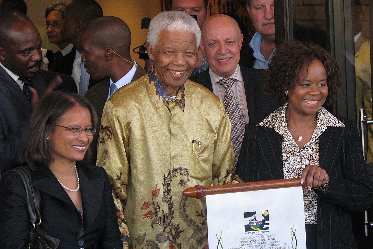 Nelson Mandela at Houghton Estate, Johannesburg, in 2008