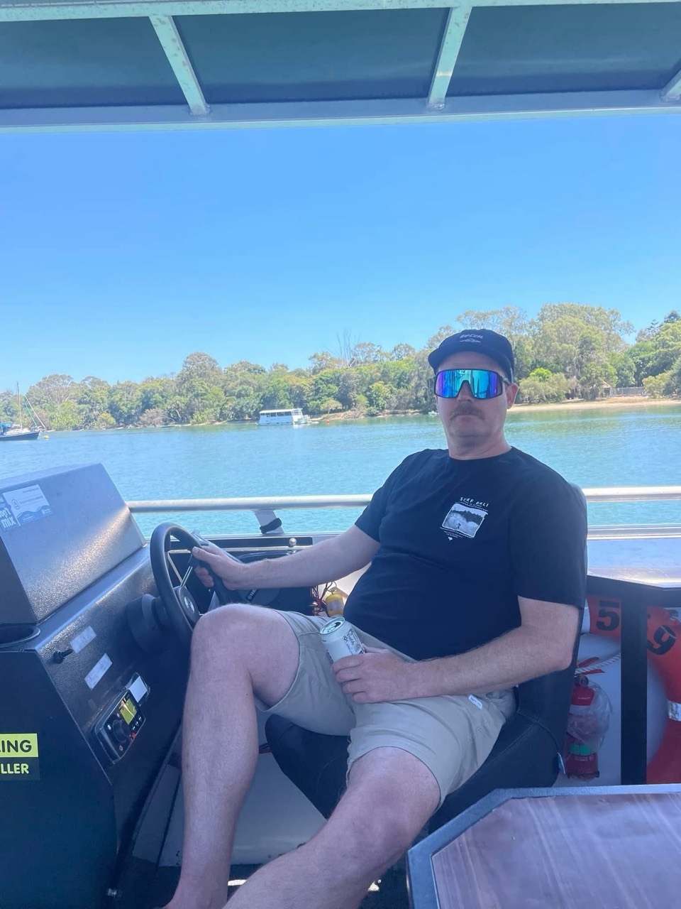 Lawrence out on the water
