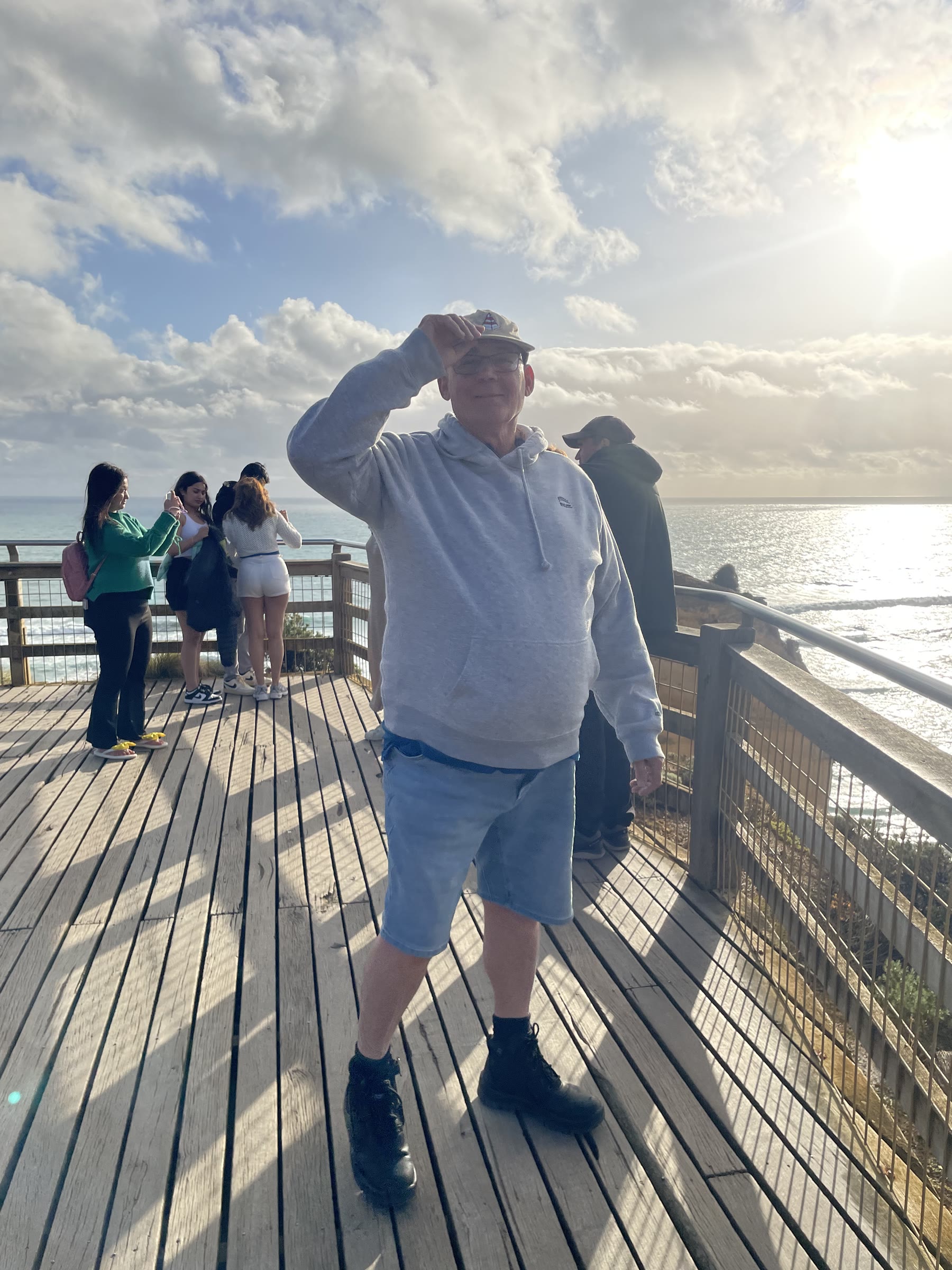 Martin on a coastal viewing platform at Port Campbell National Park
