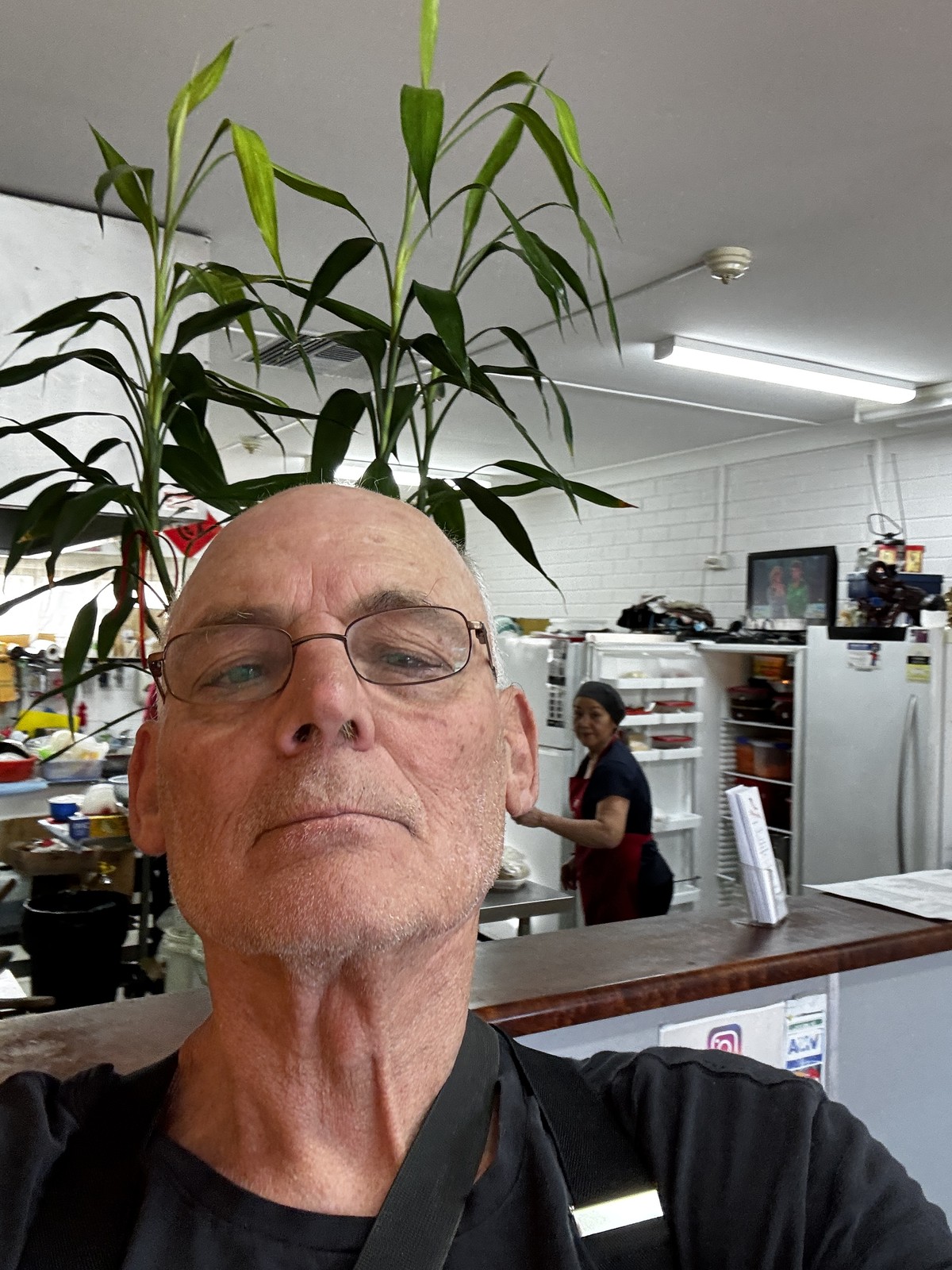 Martin's close portrait inside a café in Adelaide