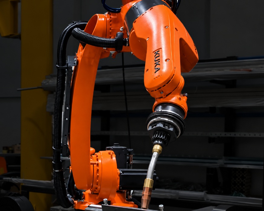Industrial robot welding cell supplied by DPAC Robotics & Automation